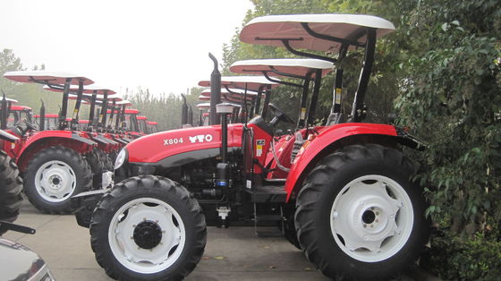 80hp 4 Wheel Drive Tractor ، YTO X804 Tractor مع 4.95L Displacement