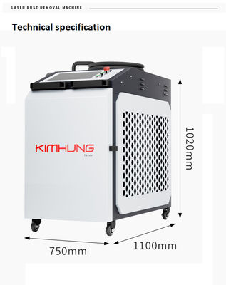 آلة تنظيف ليزر عالية السرعة 1500W 2000W تبريد الهواء المادة المقاومة للصدأ المعدن الصدأ زيت استئصال طبقة الأكسدة