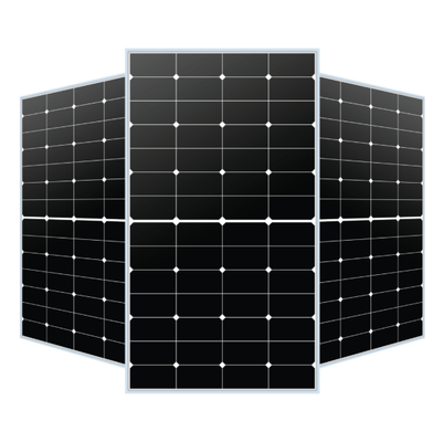 الألواح الشمسية الكفاءة العالية 15%-22% معدل التحويل 300W-20KW إنتاج الطاقة للوحدة الكهروضوئية للأسقف أو التربة