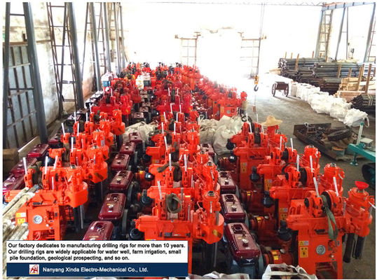 جهاز حفر التنقيب الجيولوجي المحمول XY-1A-4H 150m الماكينة الهيدروليكية لتغذية الصخور مدمجة محرك الديزل مضخة الوحل لمسح البناء في الجبال والسهول