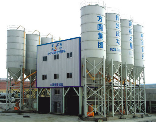 XDEM 2X90kW 300m3 / H محطة خلط الخرسانة الثابتة HZS300